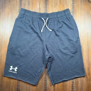 NWT Under Armour Men's Black Drawstring Sweat Shorts